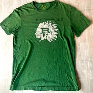 Polo Ralph Lauren Custom Fit Med. Native American Chief. R 67. Green Crew Neck.